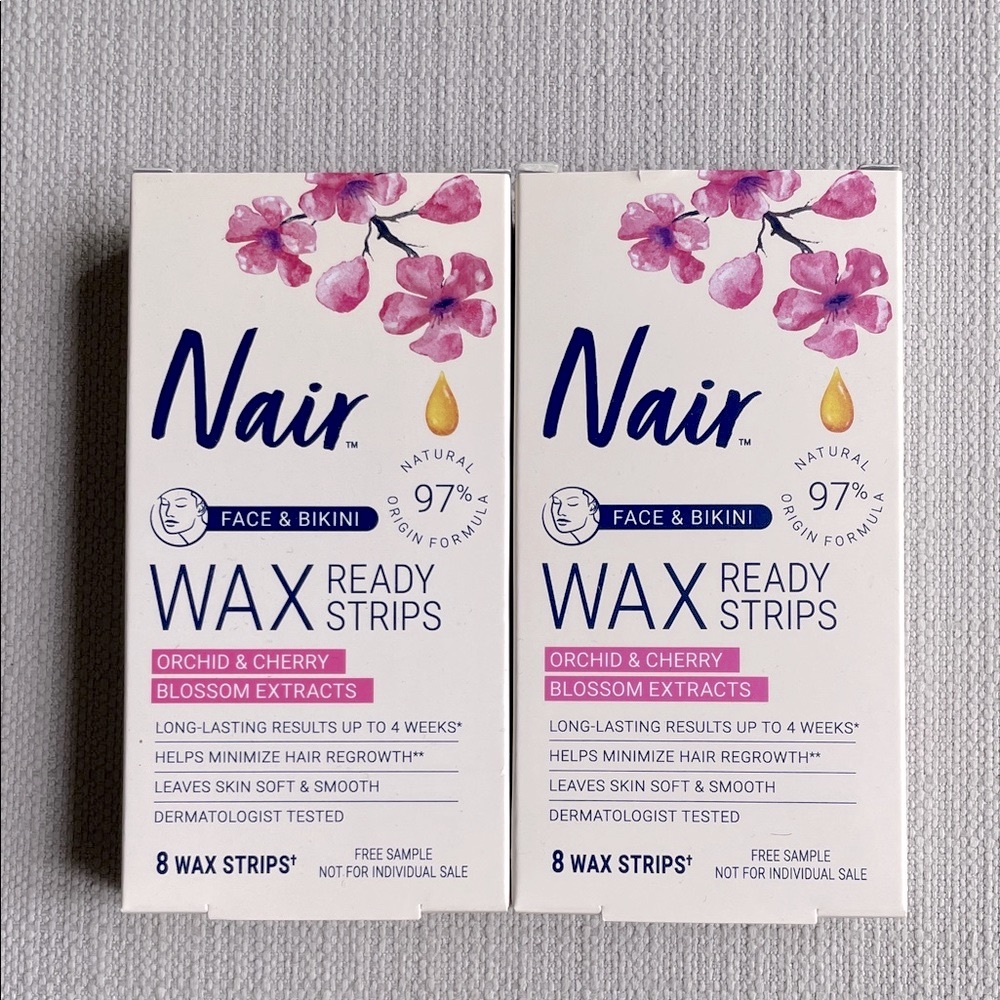 NAIR face and bikini Wax Ready Strips — pack of 2